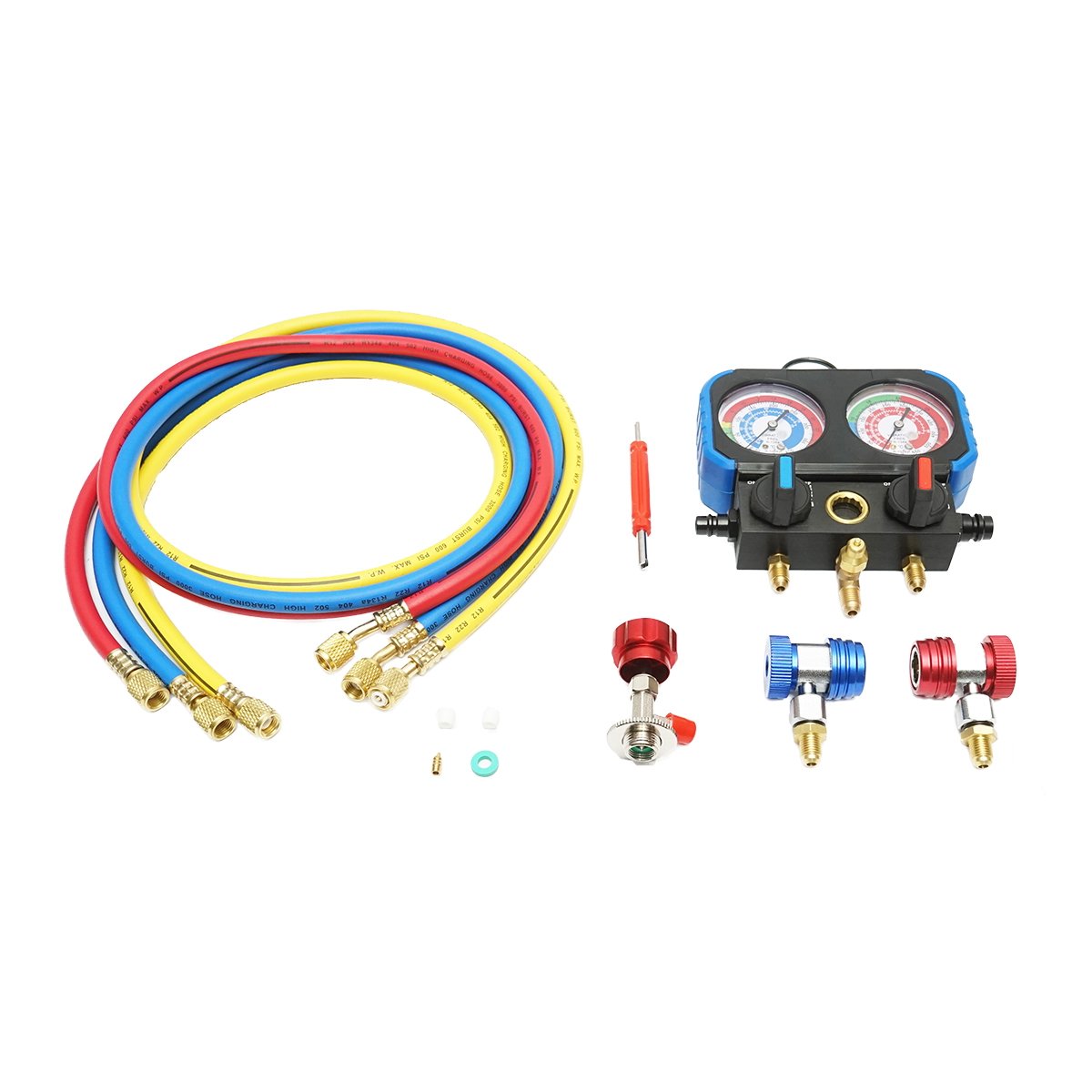 Trusa verificare si incarcare instalatii aer conditionat auto R22, R32, R134a, R410a